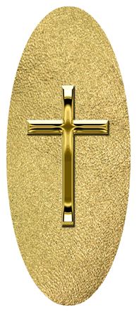 Gold Single Cross Shimmer Gold